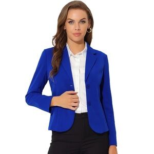 ZARA Royal Blue Two-Button Tailored Blazer